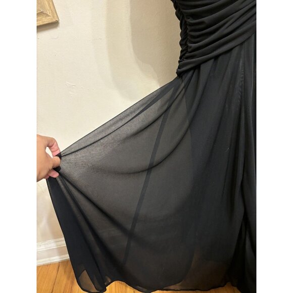 Stunning Cache Ruched Mermaid Bustier Maxi Dress Evening Gown Rhinestone Cut out - Picture 5 of 11